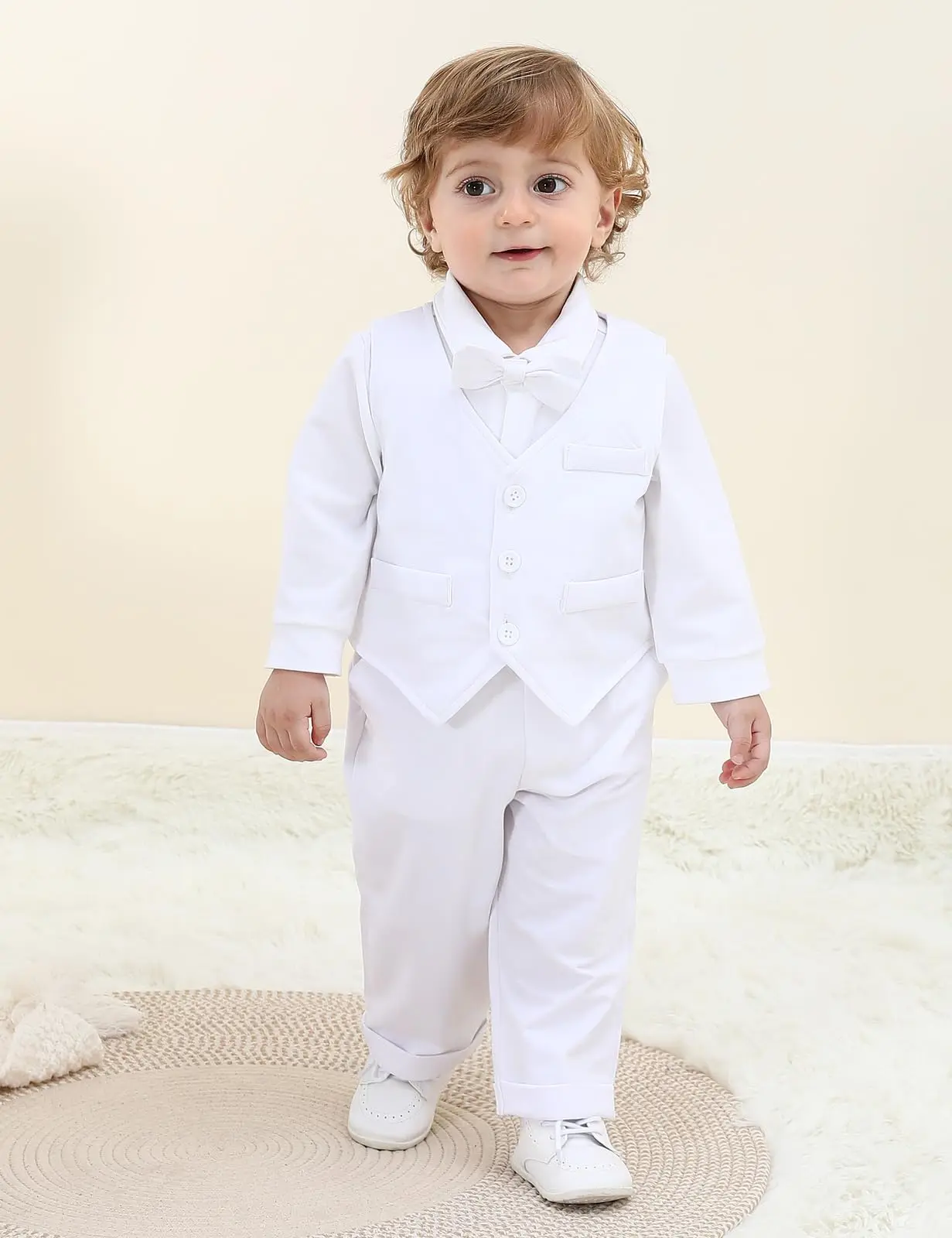 Baby Jongens Pak Baby Formele Outfit Bruiloft 1e Verjaardag Jurk Outfits Pasgeboren Bodysuit Vest Broek Gentleman Kleding Sets