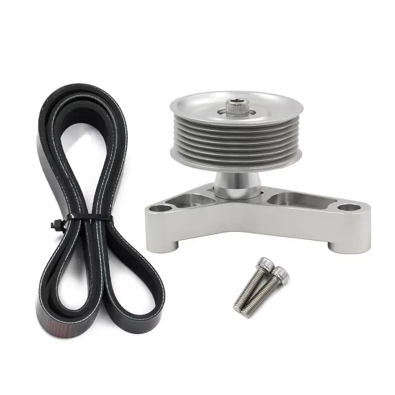 Adjustable EP3 pulley kit Honda 8th 9th Civic all K20/K24 engines automatic tensioner air conditioning installed