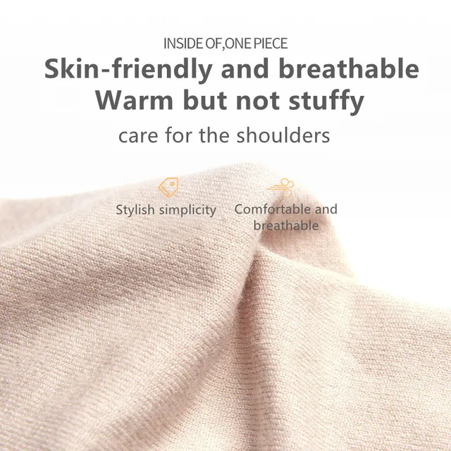Wool Blend Double Shoulder Warmer Elastic Back Shoulder Support Brace Wrap with Long / Short Sleeves for Arthritis Pain Relief 2