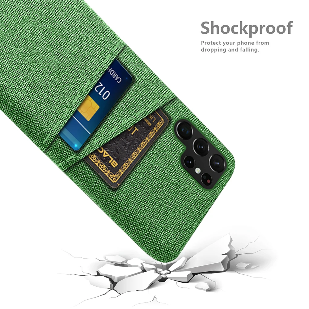 Custodia A Portafoglio Samsung S23 Ultra Custodia Per Samsung Galaxy S23 Ultra S22 S21 S20 Fe Plus Custodia In Tessuto Dual Card Cover Per Galaxy S23 