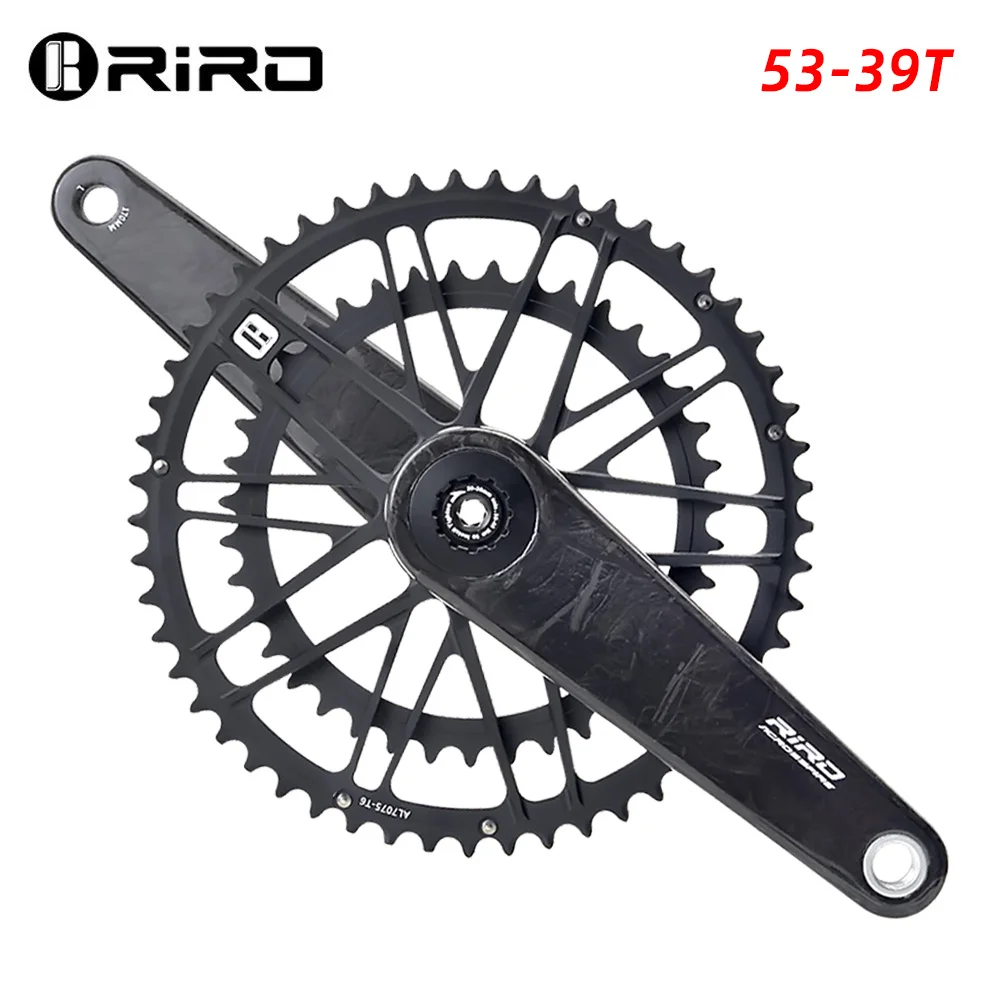 Riro カーボンクランクセット dub規格 165mm RIRO Carbon Fiber Road Bicycle Crankset 165/170/172.5mm Length