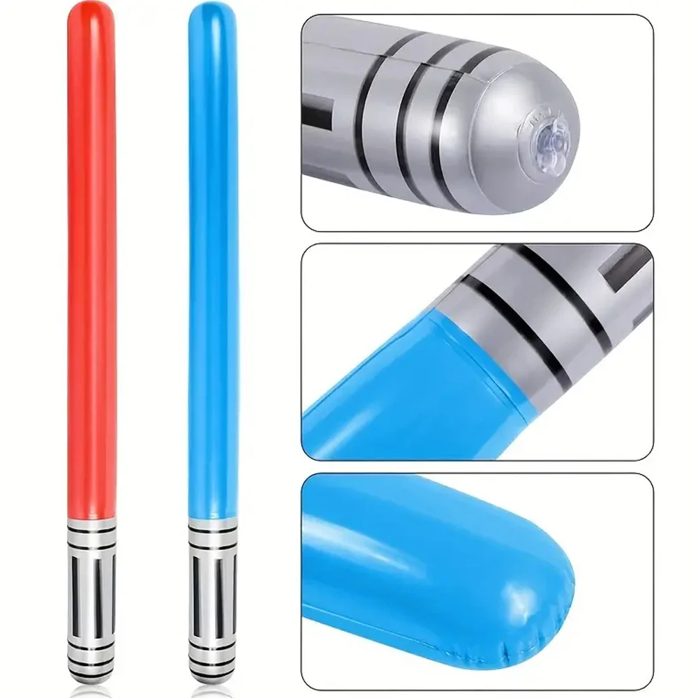 12pcs Colorful Inflatable Sword Set Balloons Stick for Themed Party Cosplay Game Props