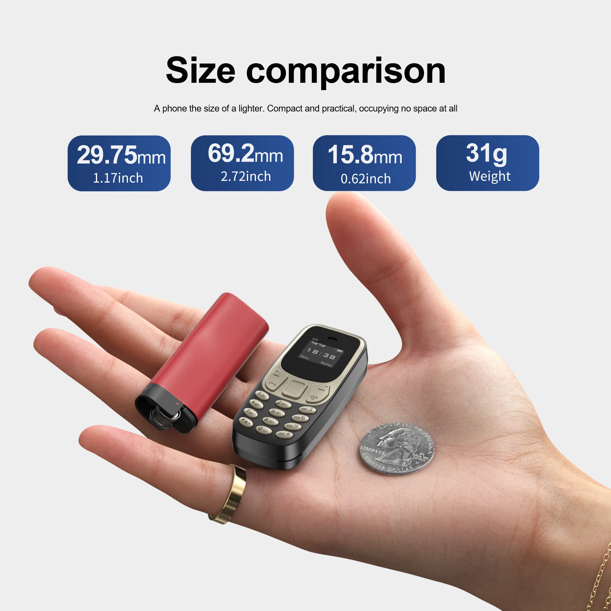 SERVO BM10 4G Mini Mobile Phone Call Recording Speed Dial Blacklist Alarm Clock Button Small Backup Cellphones Dual SIM Standby