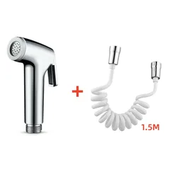 Handheld Flexible Spring Bidet Sprayer with Soft Shower Hose (1set)