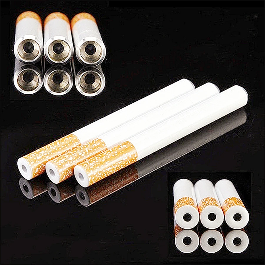 Tobacco Pipe 4Pcs Cigarette Shape Metal Aluminum Smoking Accessory For Gifts