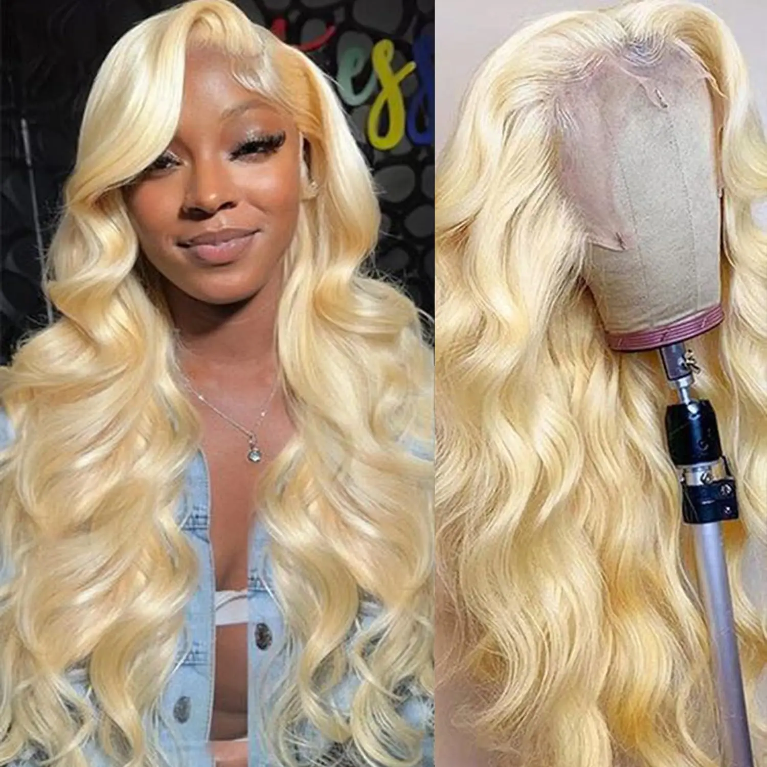 

200 Dentisy 613 Honey Blonde 13x6 HD Transparent Body Wave Lace Frontal Human Hair Wig 30 34Inch Color Lace Front Wigs For Women