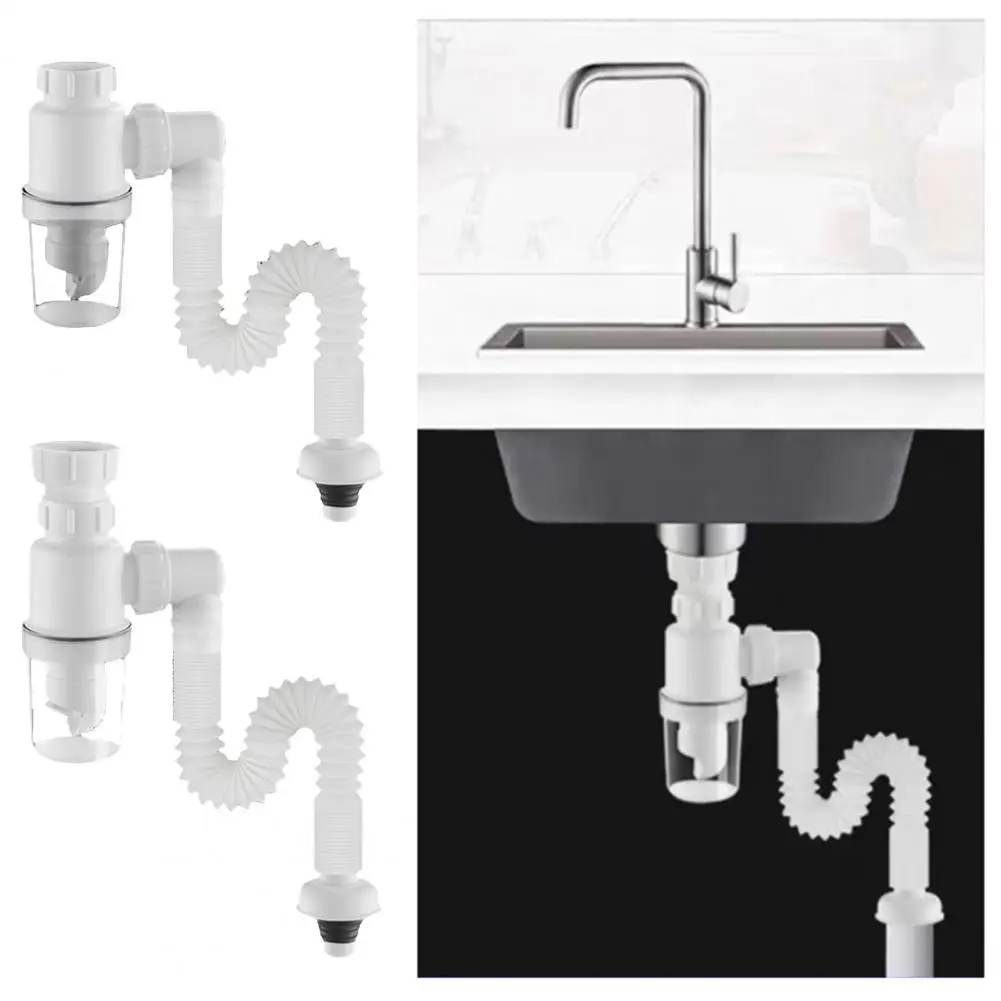 Universal Drain Kit For Sinks Universal Sink Drain Pipe Kit For Bathroom Kitchen Easy Installation Odor Resistant Anti Siphon