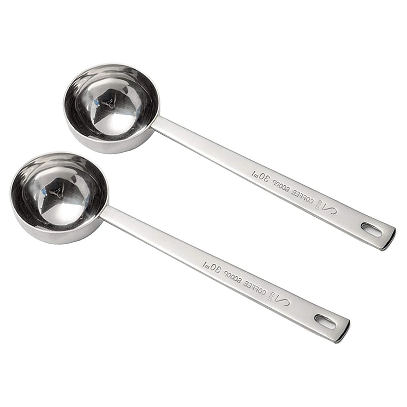 Promotion! Stainless Steel Coffee Scoop 2 Tablespoon Measuring Spoon 30Ml Metal Long Handled Spoons Measur |