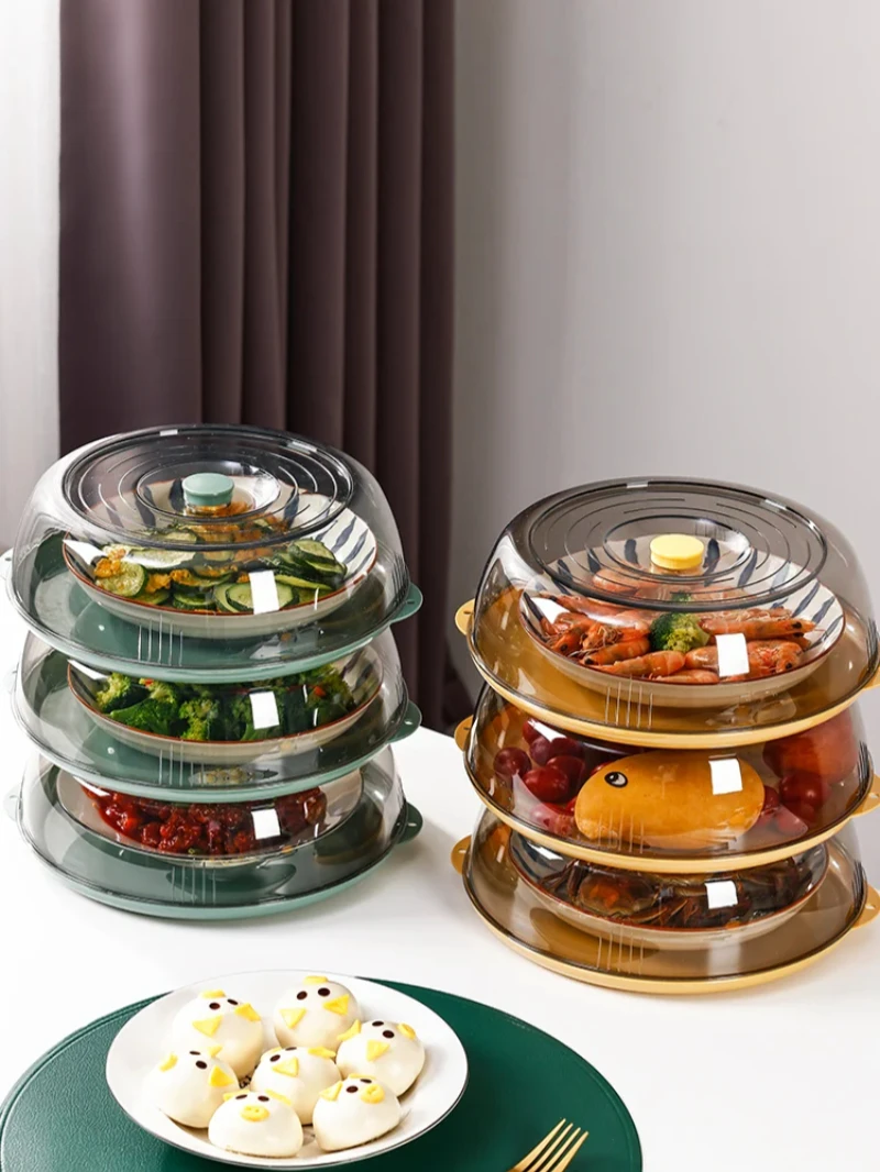 

Insulated Vegetable Cover Multi-layer Household Insulation tool Transparent and Cover Resistant Vegetable Cover Dining Table and