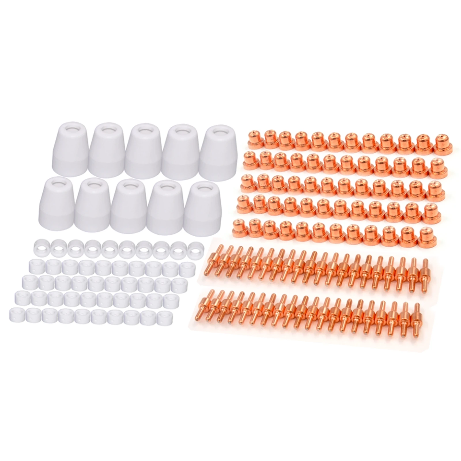 

150pcs PT-31 Air Plasma Cutting Nozzle Electrode Consumables Fit CUT-40 CUT-50D CT-312 Plasma Tips Nozzle 18866 Welding Tool
