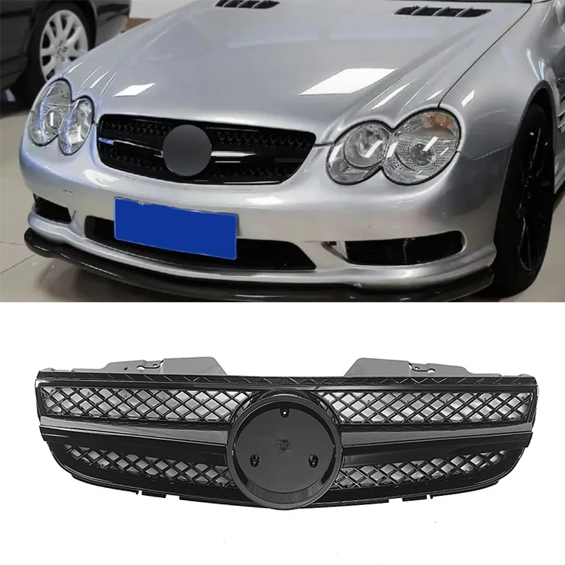Front Inlet Bumper Grille Racing Grill Facelift For Mercedes-Benz SL ...