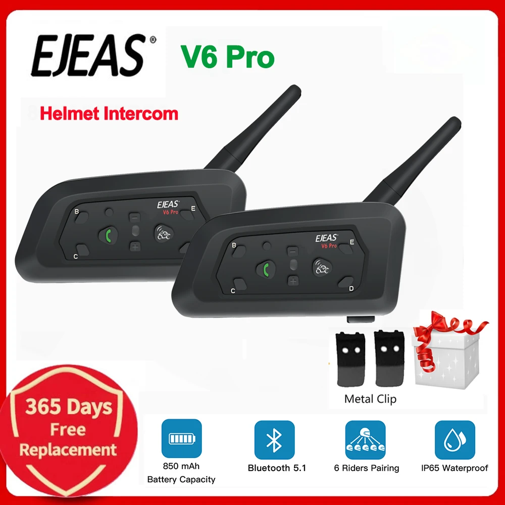 Intercomunicador Ejeas V6 PRO