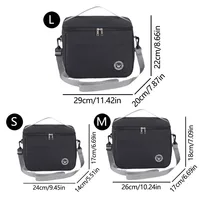 Insulated Lunch Bag Waterproof Large Capacity Thermal Food Container Adjustable Shoulder Strap  Thickened Lunch Box for School 2