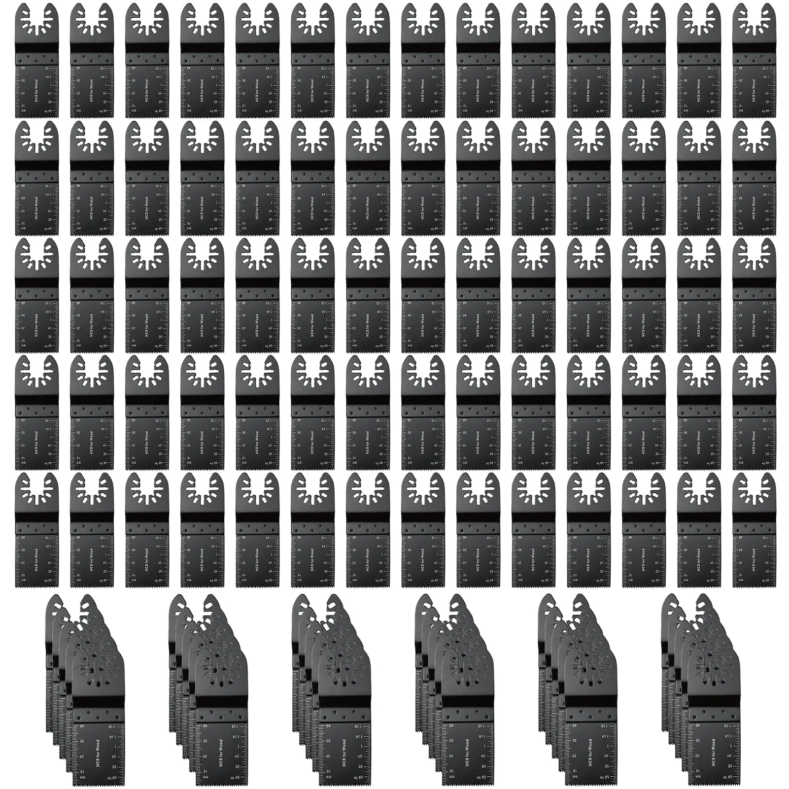 100/50/20 Stück Oszillierende Sägeblätter Multifunktionswerkzeug-Klingen Multifunktions-Renovierer-Schneidblatt für Holz Metall Schnellschneidblatt