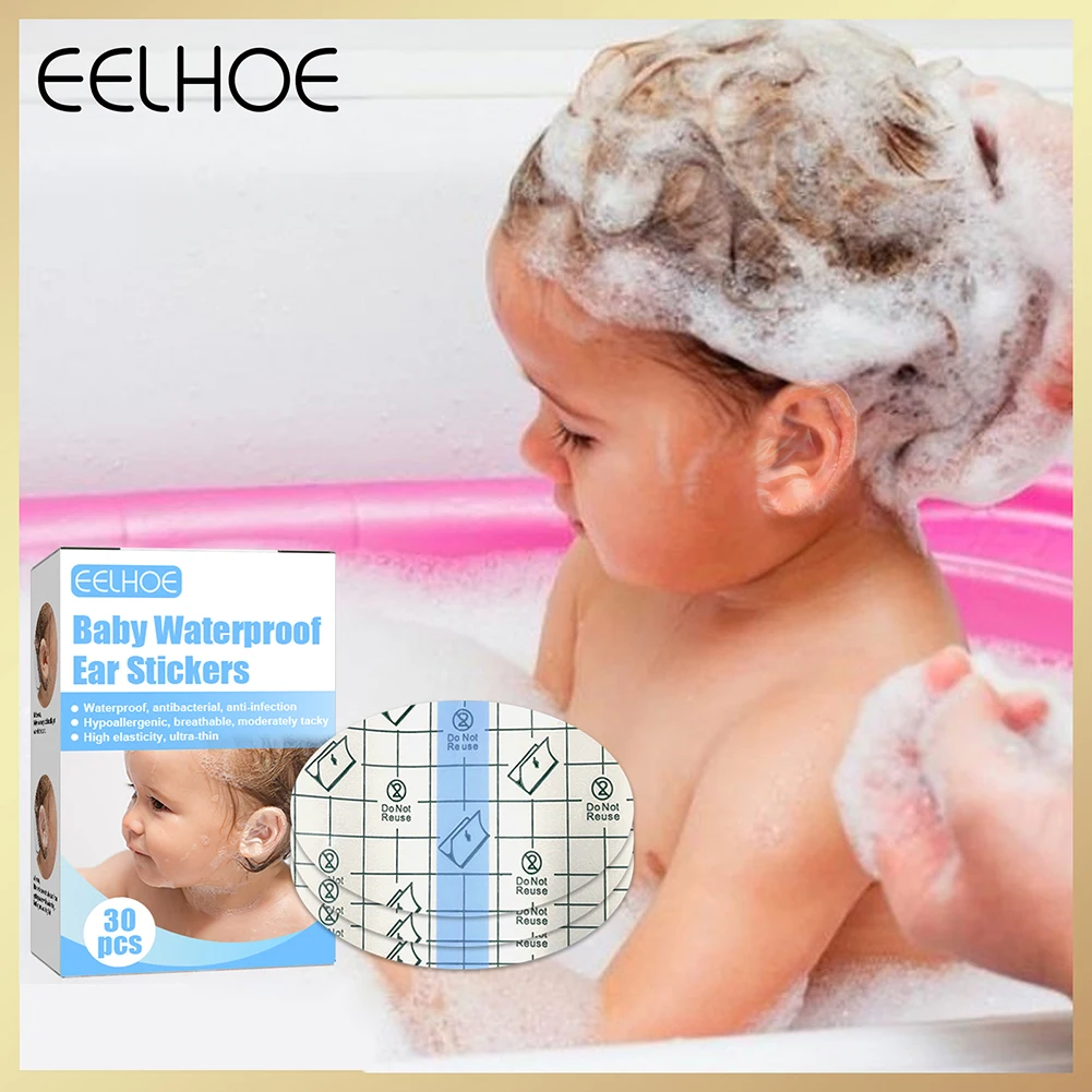 100pcs Baby Waterproof Ear Stickers Bath Swimming Infant Newborn Shower Nursing Ear Patches Protector Care baby waterproof ear stickers
