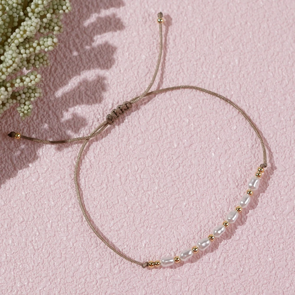 Shinus بسيط حبل الموضوع تقليد اللؤلؤ متعدد النحاس...