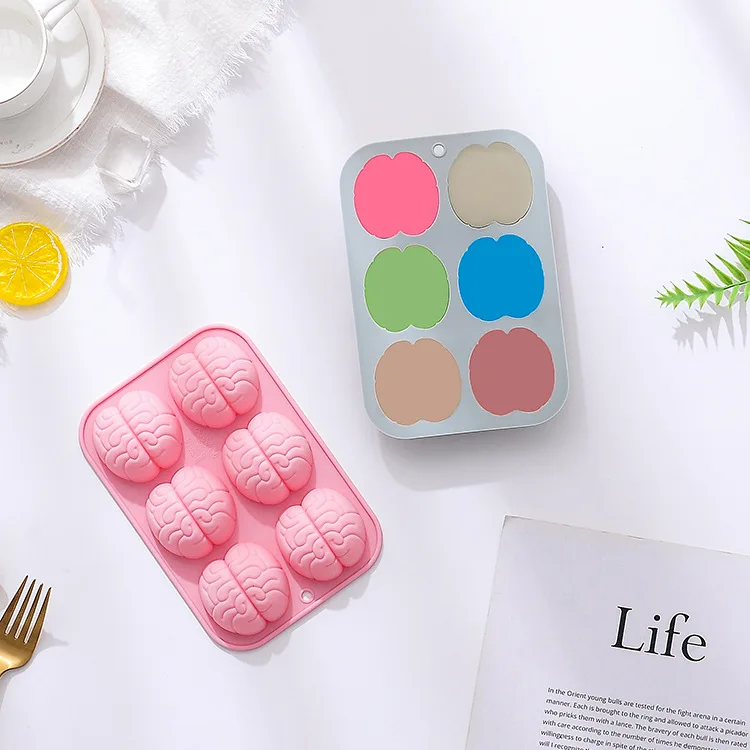 6 Even Brain Modeling Silicone Mold Handmade Soap Mold Soap Making Supplies Ice Mold