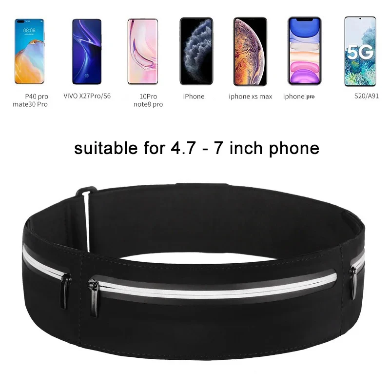 CWIKLES Belt Bag Mobile Cell Phone Bag for Running Men Running Bag Women Sport Fanny Pack Waterproof Jogging Gym Waist Bag Run 2