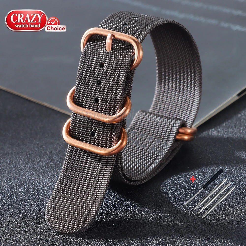 Durable Nylon Canvas Watch Strap with Universal Sport Design and Multiple Buckle Options