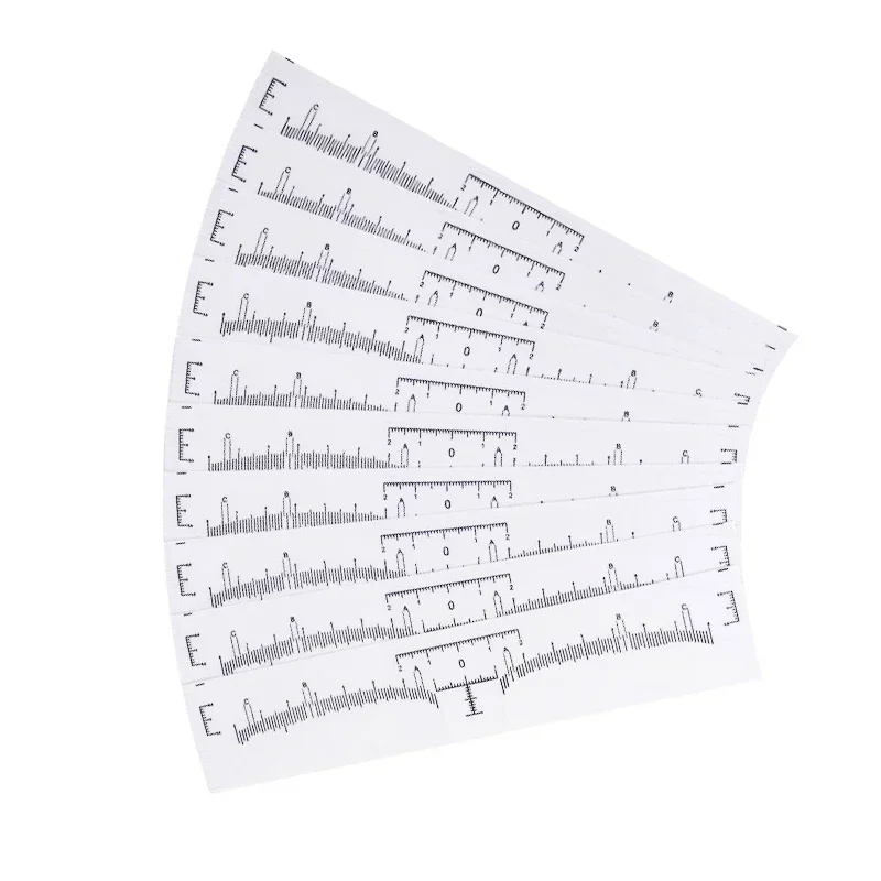100/50PCS Tattoo Eyebrow Ruler Sticker Disposable Adhesive Microblading Tattoo Measurement Tool for Permanent Makeup Accessory