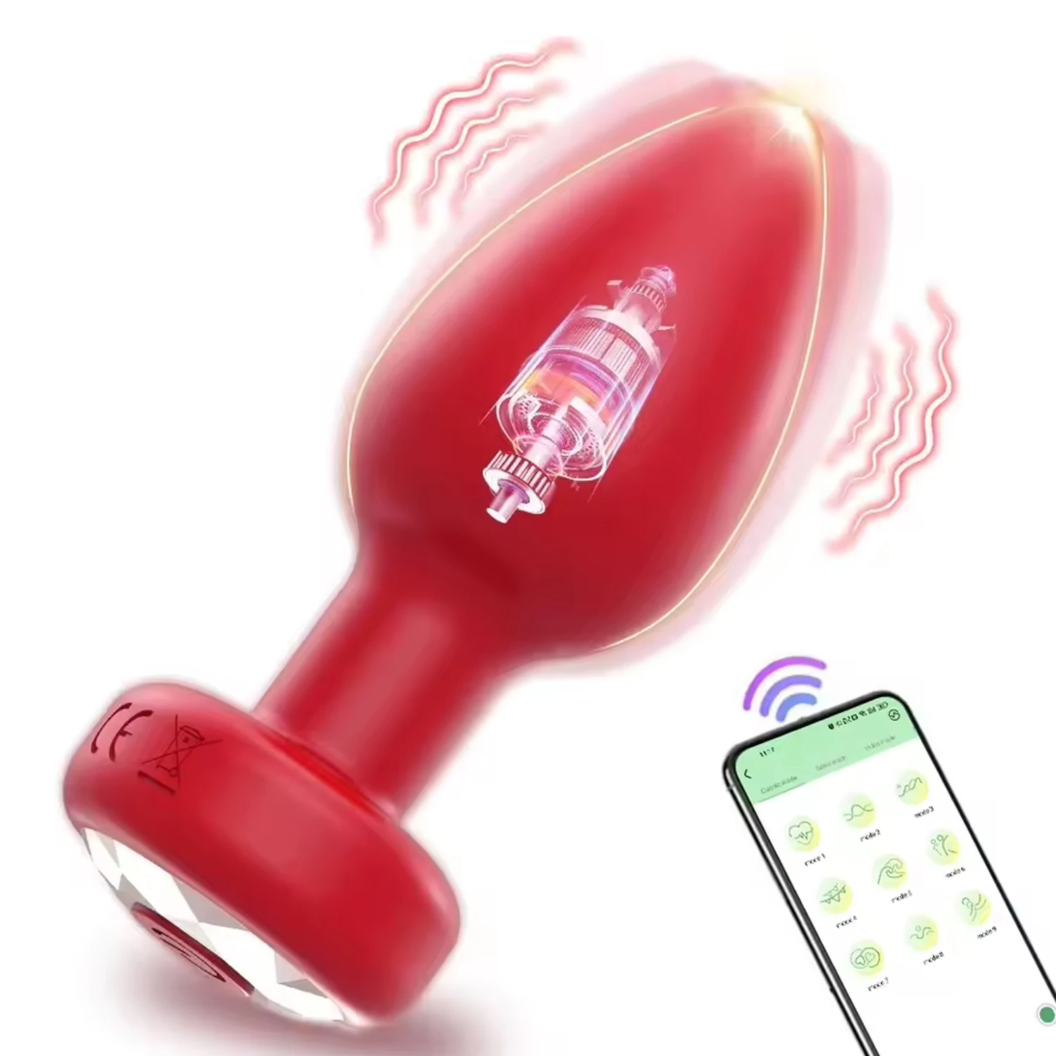 APP Butt Plug Anal Vibrator for Gay Remote Control Dildo Vibration Masturbation Adult Sex Toy for Couples Prostate Massager