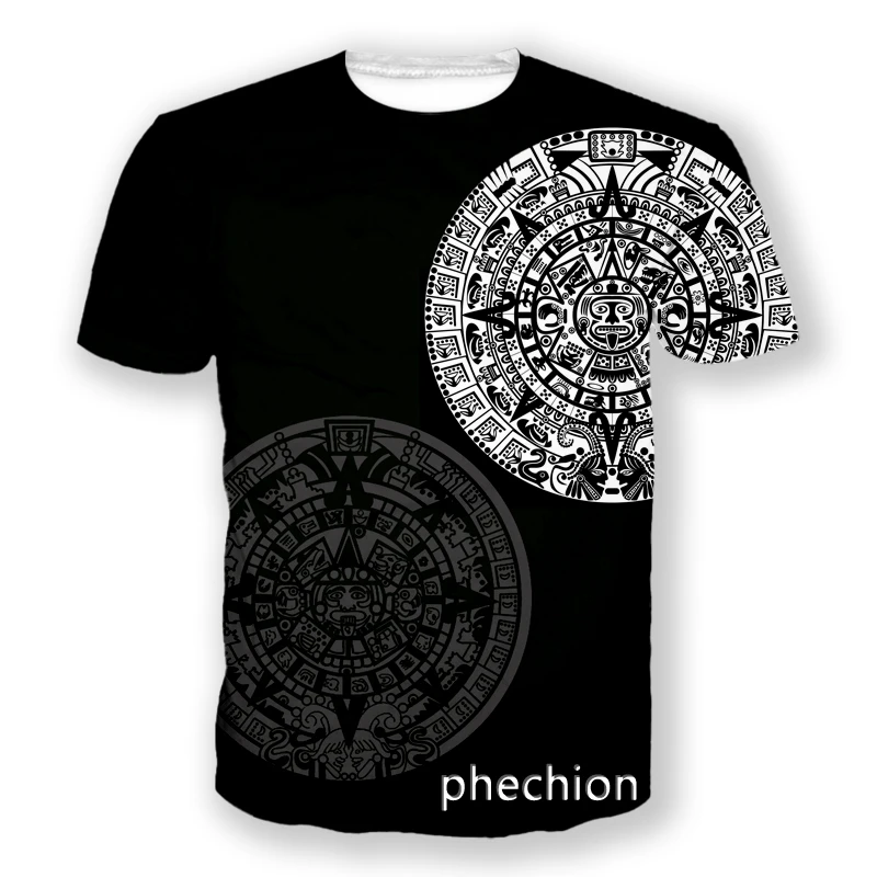 

phechion New Fashion Men/Women Aztec Roots 3D Printed Short Sleeve T-Shirt Casual T Shirt Sport Hip Hop Summer Tops L36