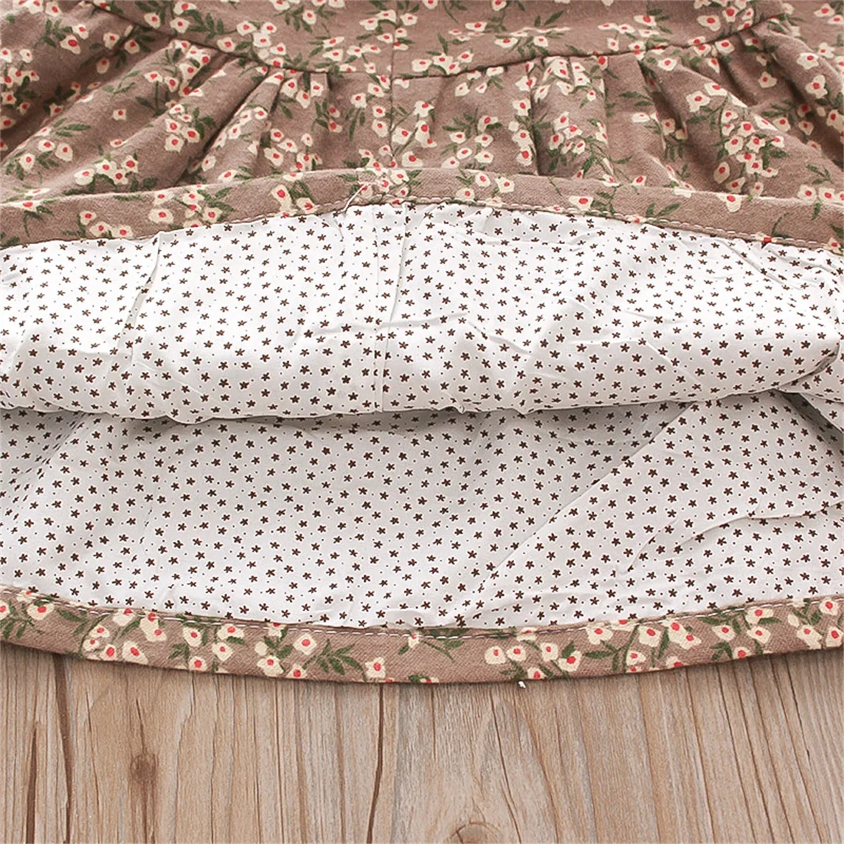 Fall Winter New Girls' Dress Floral Full Camp Bow - Uniqwear