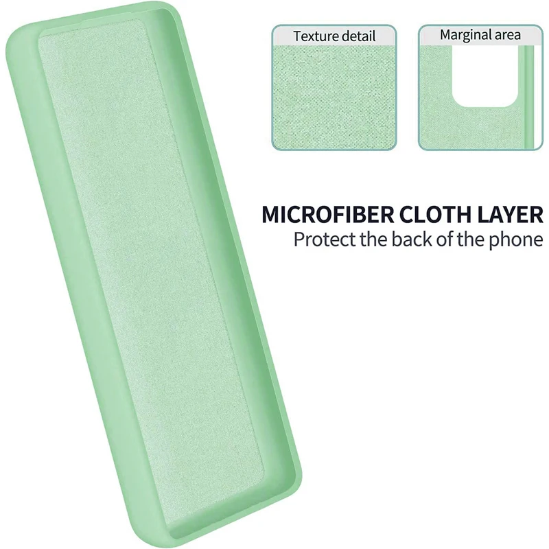 Soft Premium Liquid Silicone Case with Strap and Flocking Interior