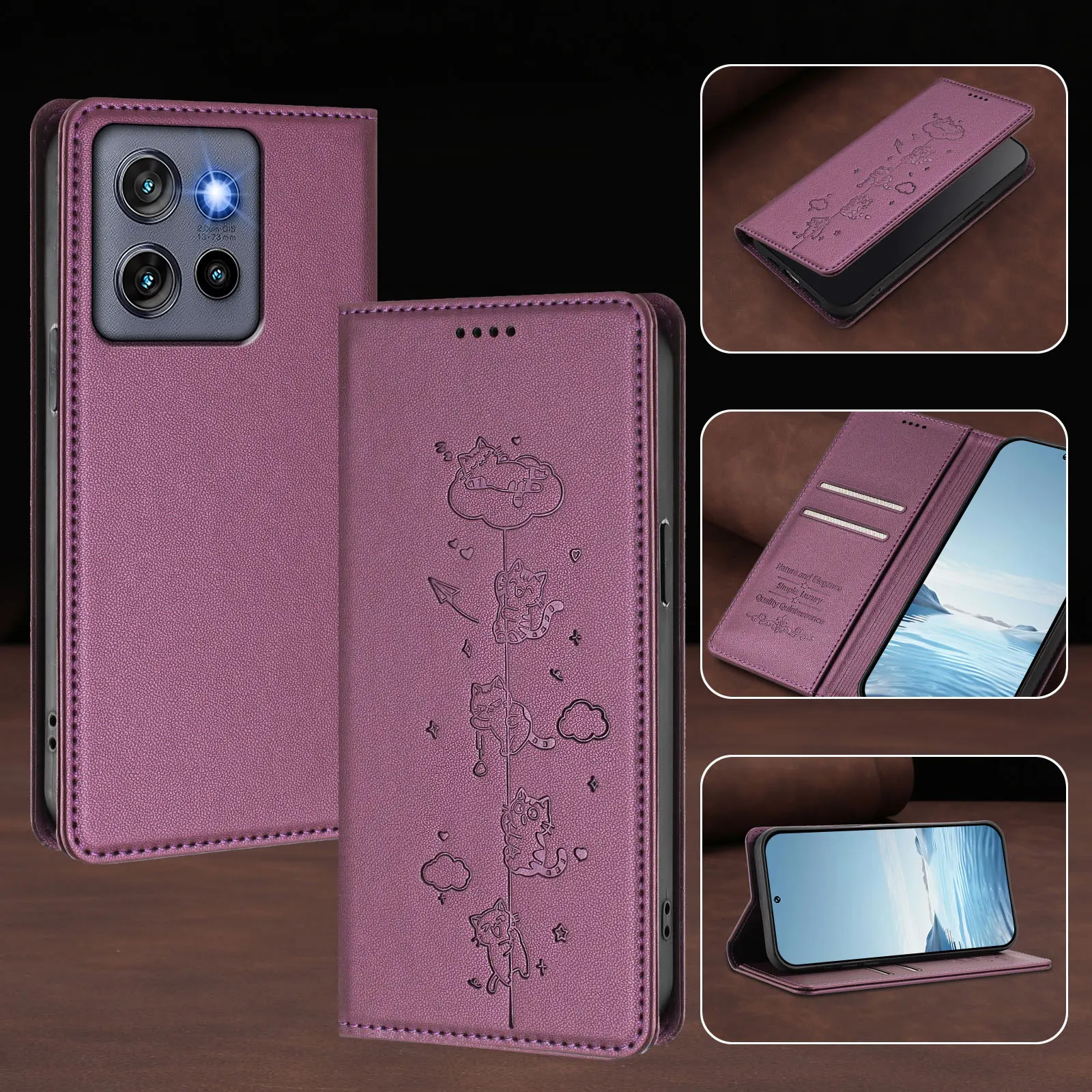 Leather Wallet Flip Case Phone Cover