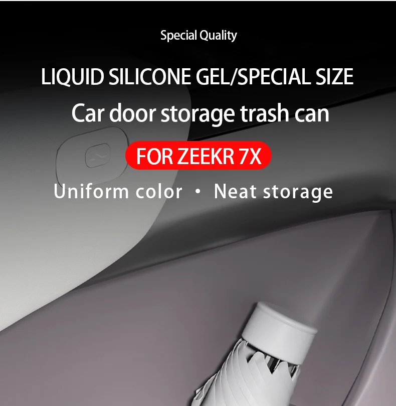 For ZEEKR 7X Door storage box Umbrella storage bucket Umbrella cover Door trash