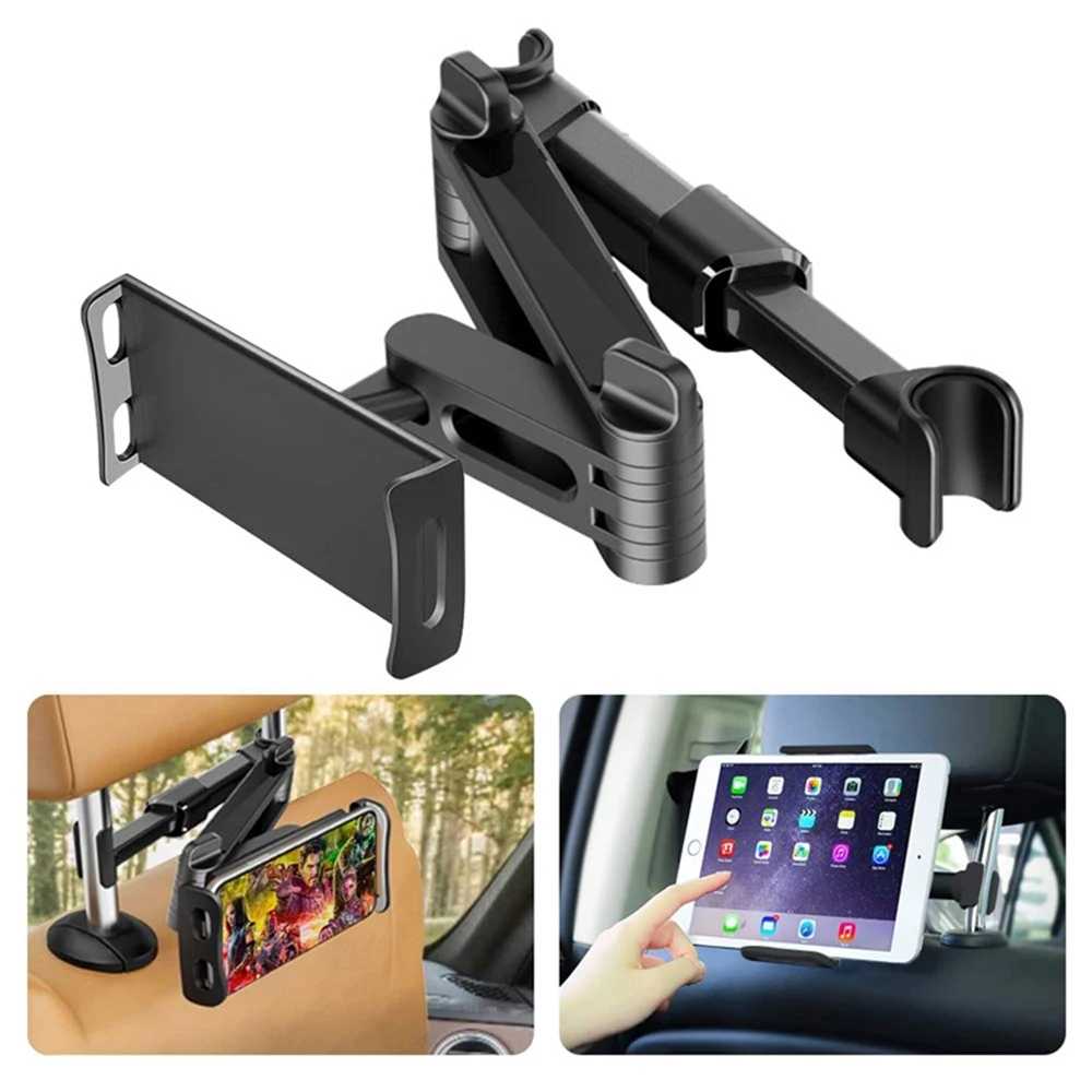 

Tablet Holder for Car Backseat, Adjustable Headrest iPad Holder Mount 4.5-10.5 Inch 360° Rotation Car Seat Stand For iPhone