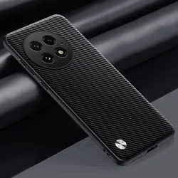 Leather Case with Soft Frame and Camera Protection - Oneplus 12 (Carbon Fiber)
