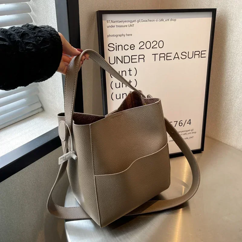 Borse a secchiello per donne Borse a tracolla in pelle PU 2024 Tendenza di stilisti femminili Borse a tracolla in pelle piccola Borse e borsette_voghion.com