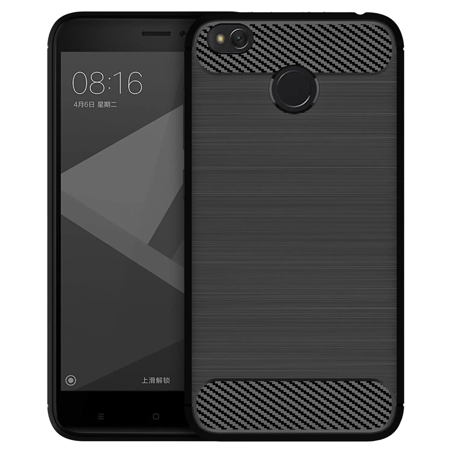 

Shockproof Cases for redmi 4x 4 note 4x Bumper Carbon Fiber Phone Cover For xaomi Redmi Note4 4x Frosted Silicone Case