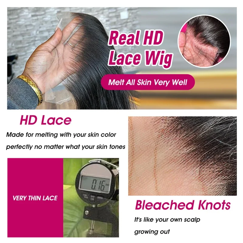 32 Inch Body Wave Human Hair Front Wig 13x6 13x4 Hd Lace Transparent Frontal wig Pre Plucked Brazilian Human Hair Wigs For Women