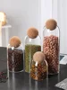 Sealed Jar Glass Cork Stopper Coffee Beans Dried Fruit Storage Box Kitchen Food Multigrain Storage Jar Cork Tea Jar 2