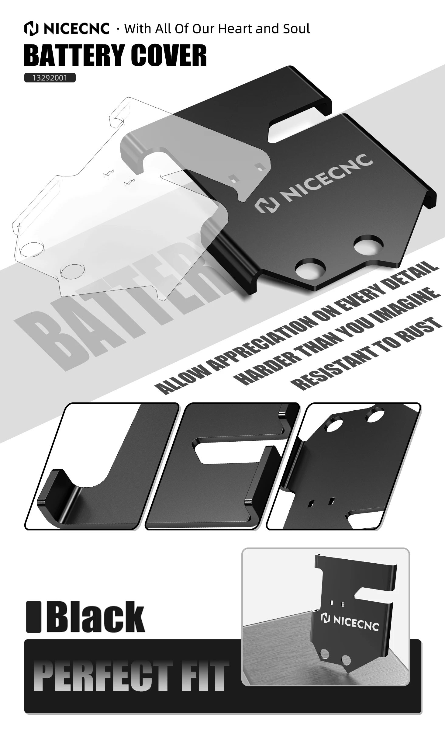 Motorrad-Batterie-Schutz-Schutzabdeckung für Kawasaki KLR 650 KLR650 2008 2009 2010 2011 2012 2013 2014 2015 2016 2017 2018 – Detail 1