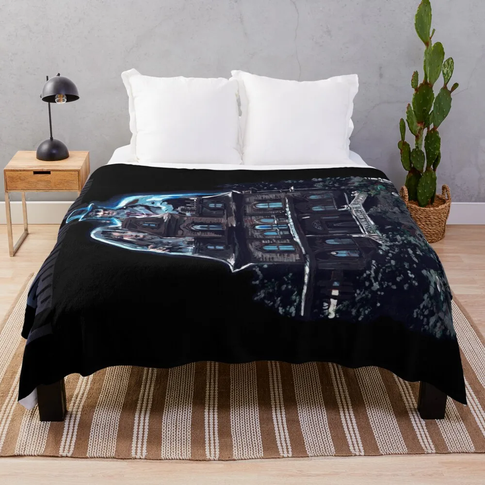 

Haunted House Throw Blanket Travel Blanket Bed covers Designer Blankets