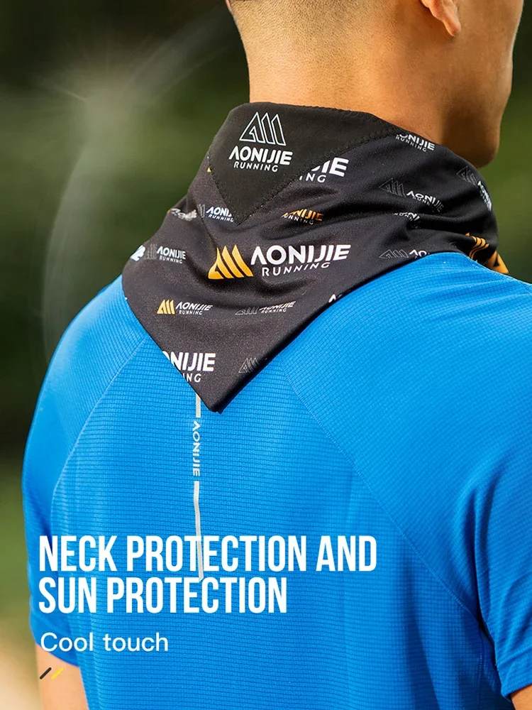 AONIJIE E4427 Quick-drying Sports Ice Towel, Neck Sun Protection Triangle Towel, Running Ice Bag with Ice Cubes for Cooling