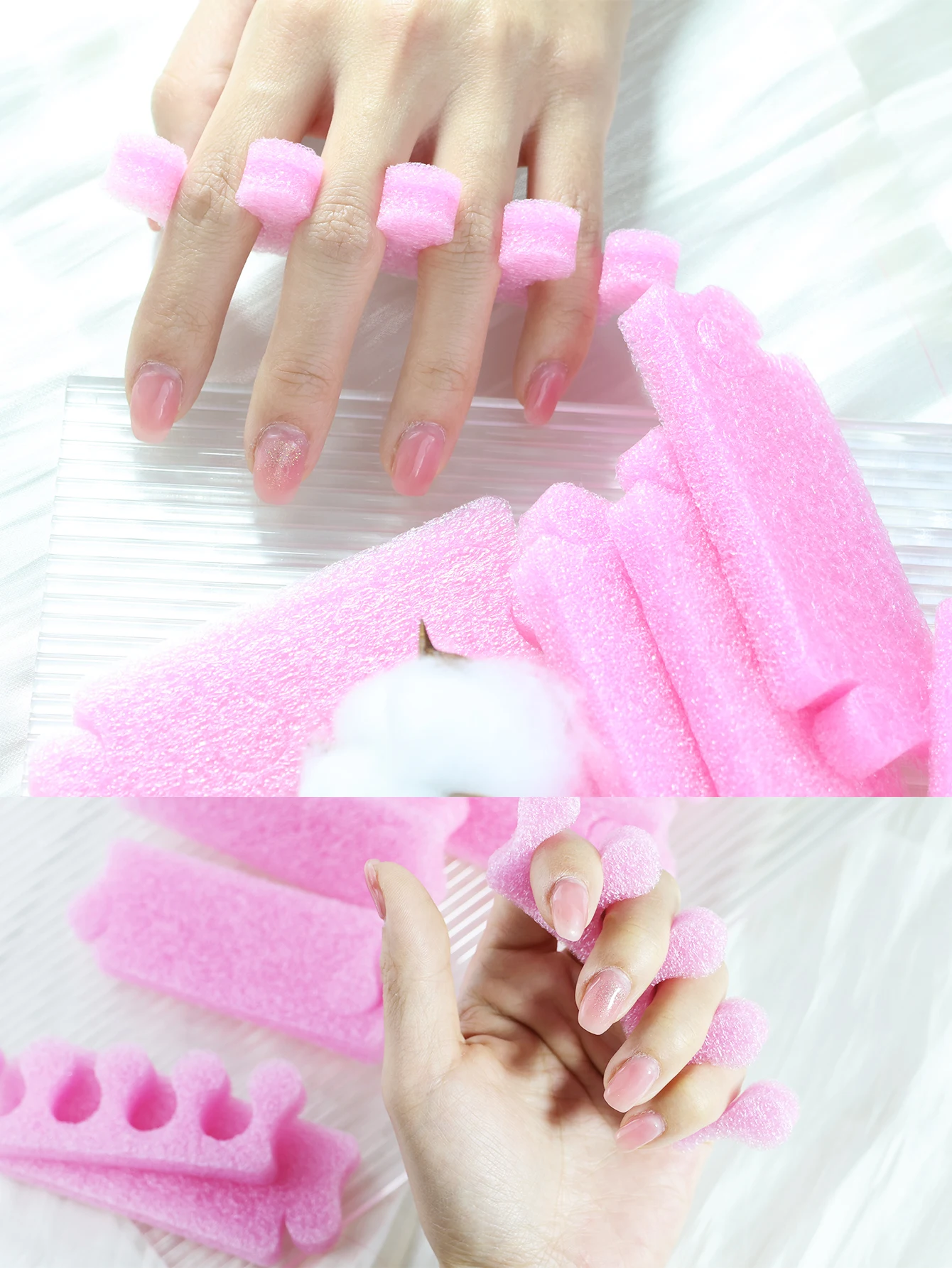Nail Art Tools Toe Separators Toe Spreader 30 Pairs Nail Art Toe Separators Finger Foot Part Toe Cotton Sponge Soft Foot Care Manicure Practice