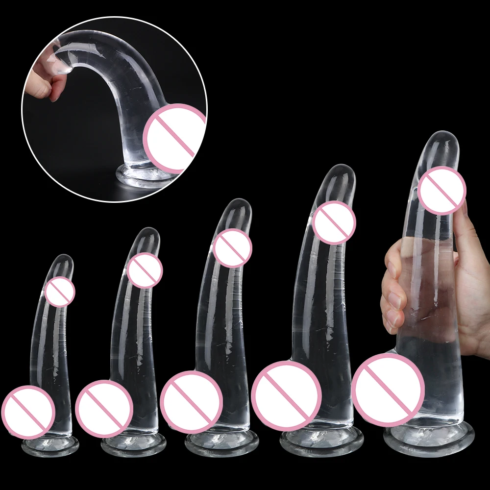 Sex Toys G-spot Simulation Transparent Butt Plug Realistic Dildo Sex Toys for Women Suction Cup Big Dick Sex Shop Jelly Dildo