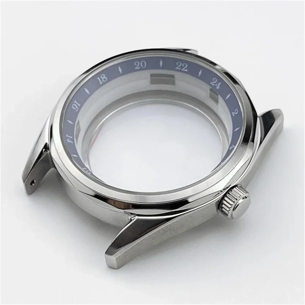 316L Stainless Steel Watch Case 39mm, 22mm Watchband, Sapphire Glass Case, for NH35 NH36 4R35A 4R36A Movement, Fits 34mm Dial