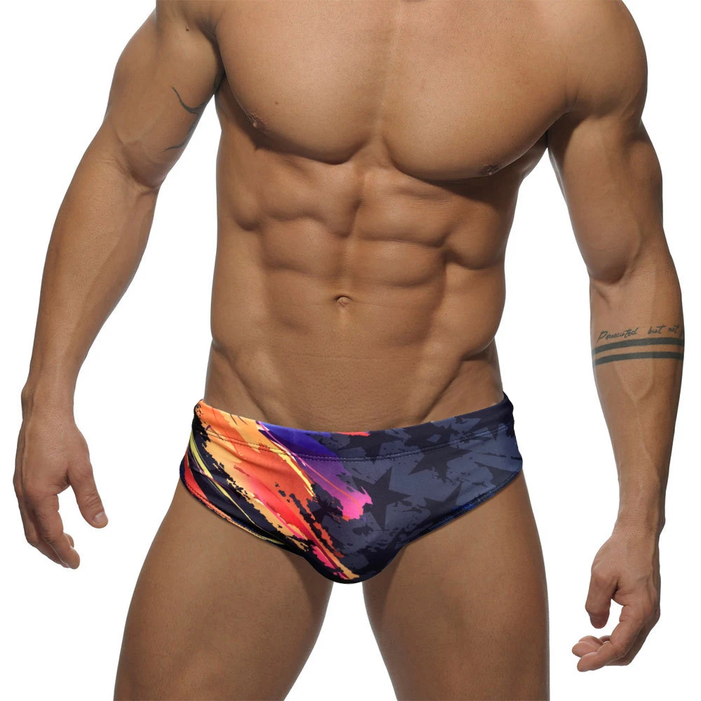 New Swimwear Sexy Low Waist Mens Bathing Swimsuit Quick Dry Pad Push Up Sunga Mayo Trunks Male Sport Beach Surfing Swim Briefs - 4