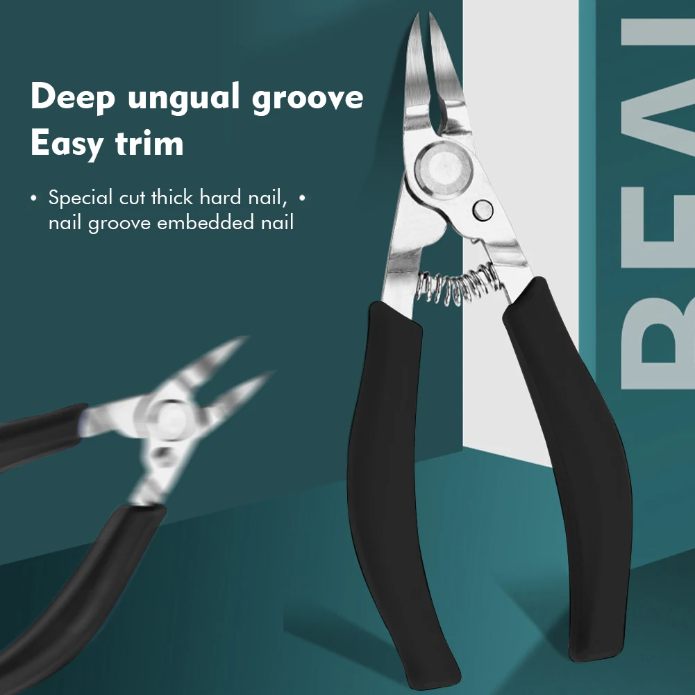 Home Salon Safe Nail Clipper Ingrown Toenail Curved Blade Compact Heavy Duty Stainless Steel Professional Precise Cutting Edge