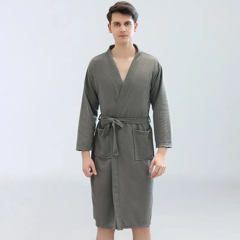 Spring And Autumn Bathrobe Couple Sauna Clothing Men And Women Summer Sweatshirt Robe Men Women Quick-Drying Bathrobe
