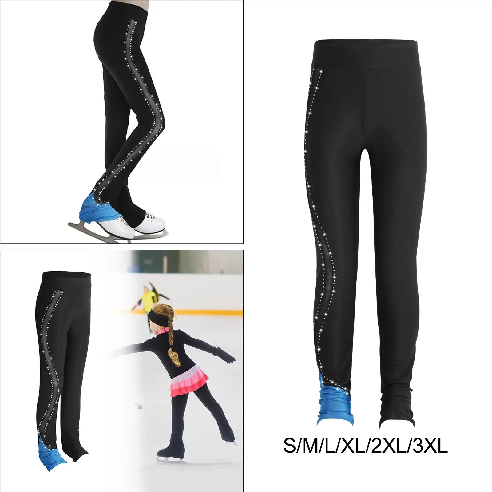 Figure Skating Pants Gymnastics Sports Leggings Practice Pants for Competition Performances Ice Skating Practice Accessories