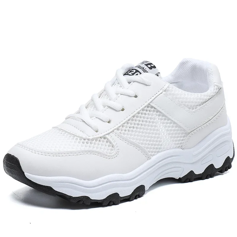 Women Tennis Shoes Breathable Mesh Sports-Shoes Lace Up Ladies Fitness Footwear Summer Outdoor Woman Sneakers Comfortable Gym