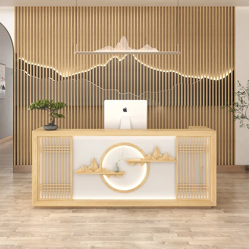 Siting Podium Stands Reception Desk Commercial Rostrum Cash Counter Front Desk Futuristic Comptoir Réception Replica Furniture