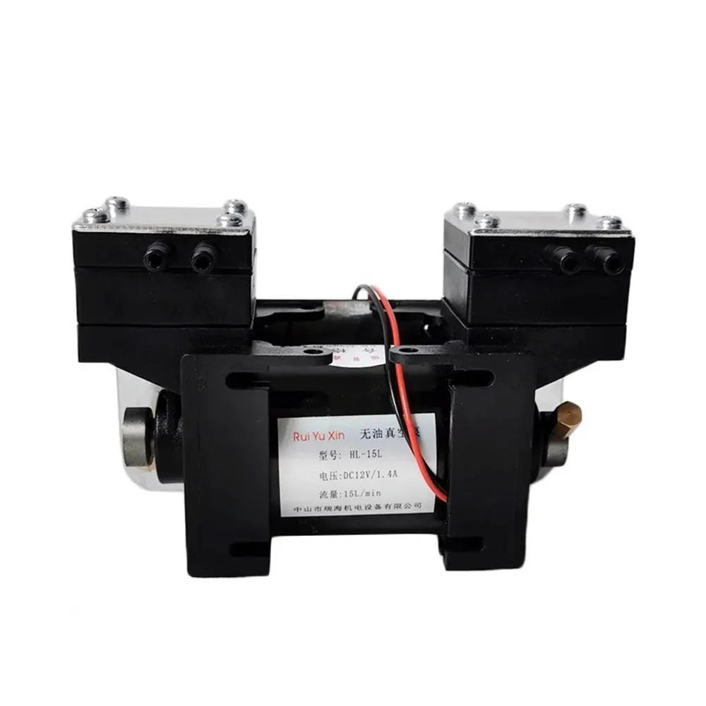 HL-15L 12V/220V High Positive Negative Pressure Vacuum Pump Large Beauty Instrument Mute Double Head Diaphragm Pump Micro Air