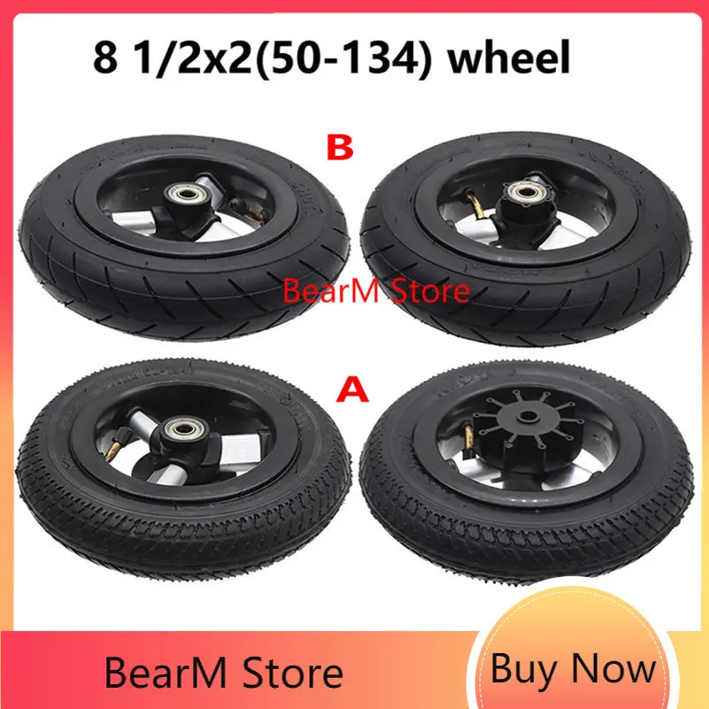 

Premium 8.5Inch Wheels 8 1/2x2 (50-134) Tires with Hubs for Stroller Kids Tricycle Tire Replacement